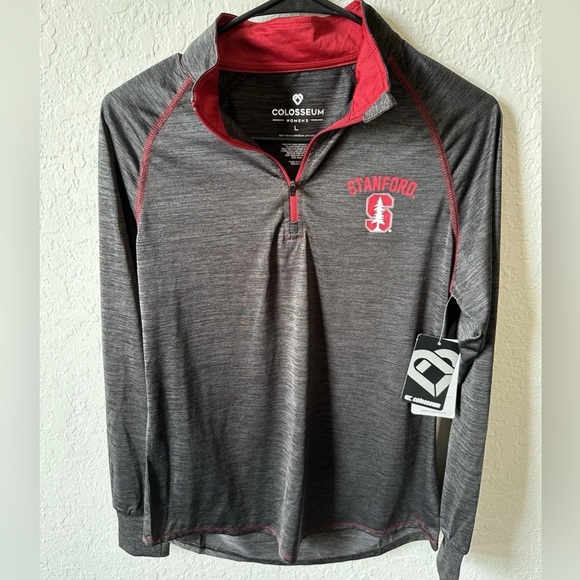 Women’s Large Stanford Cardinal COLOSSEUM 1/4 Zip Light Jacket NWT - Picture 1 of 5